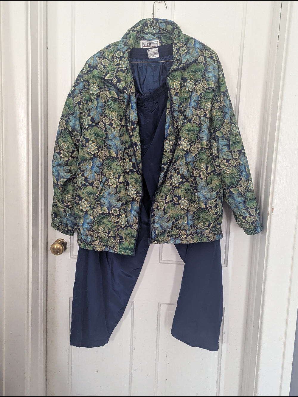 Vintage 90's Vital Zone Floral Jacket & Pants Set